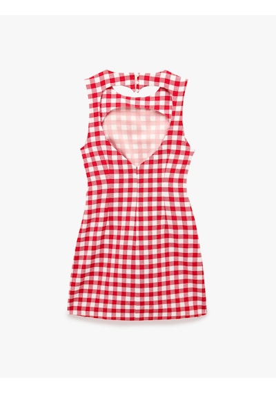Koton Koton X Sibil Çetinkaya - Kalp Şekilli Sırt Dekolte Detaylı Pötikareli Mini Elbise Kırmızı Ekose 6sak80286uw Koton Koton X Sibil Çetinkaya - Kalp Şekilli Sırt Dekolte Detaylı Pötikareli Mini Elbise Kırmızı Ekose 6sak80286uw