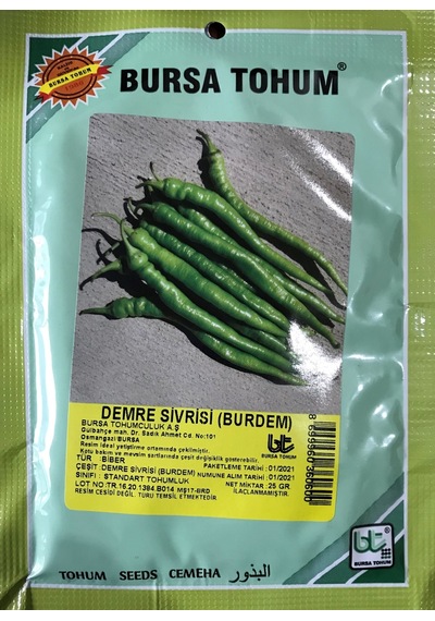 Biber Tohumu Demre Sivrisi 25 GR 3000 Adet Tohum