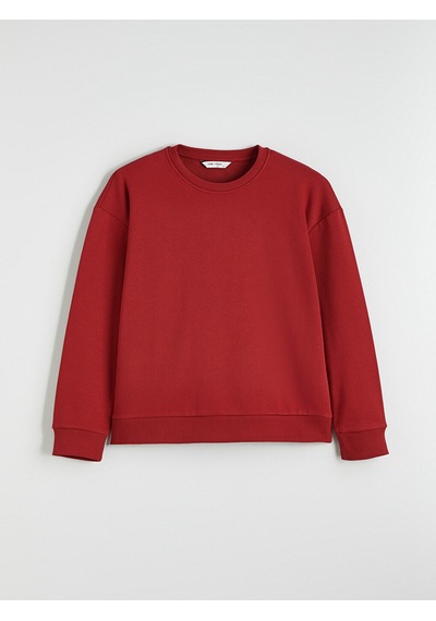 Lcw Vision Kırmızı Bisiklet Yaka Erkek Kalın Sweatshirt