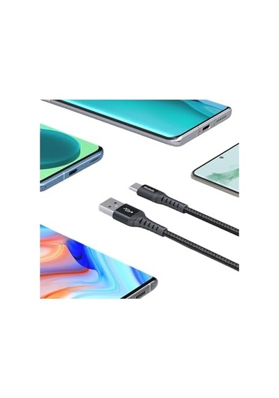 Ayrex Ca-2771 Usb-a To Type-c Q.c 4.0 Hızlı Data-şarj Kablosu 1m - Siyah Diğer
