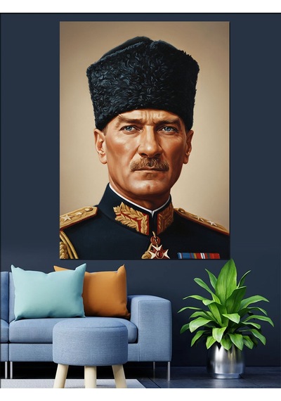 Eski Osmanlı Padişahı Portre Dekoratif Kanvas - Mdf Ahşap Tablo