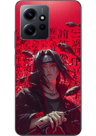 Xiaomi Redmi Note 12 Uyumlu Şeffaf Kılıf Naruto Itachi Tasarımlı