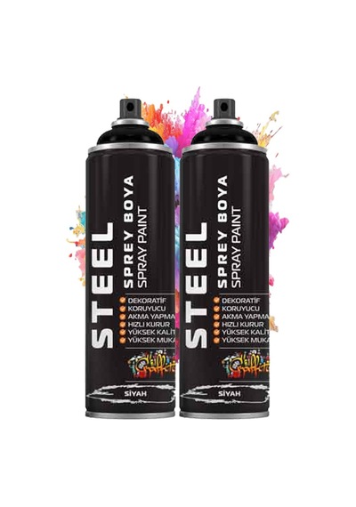Siyah Sprey Boya 200 Ml 2 Adet Hızlı Kuruyan Profesyonel Ahşap Plastik Demir Metal Cam Porselen Duvar Renkli Siyah Siyah Sprey Boya 200 Ml 2 Adet Hızlı Kuruyan Profesyonel Ahşap Plastik Demir Metal Cam Porselen Duvar Renkli Siyah