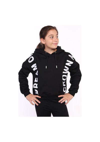 Toontoy Kız Çocuk Dream Baskılı Sweatshirt Siyah Toontoy Kız Çocuk Dream Baskılı Sweatshirt Siyah