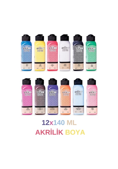 Artdeco 140 ML Akrilik Boya 12'li Set