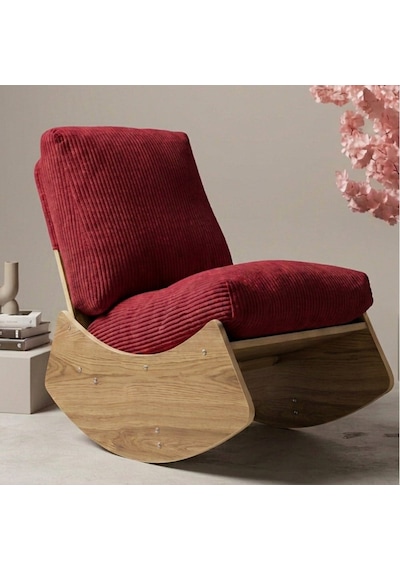 Comfort Sallanır Koltuk Tv Koltuğu Sallanan Berjer Sandalye Kırmızı