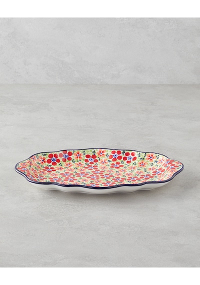 English Home Botanic Stoneware Kayık Tabak 35 Cm Renkli Çok Renkli