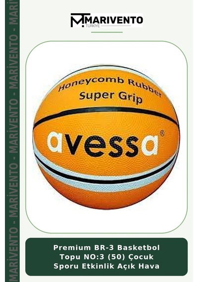 Premium Br-3 Basketbol Topu No:3 50 Çocuk Sporu Etkinlik Açık Hava