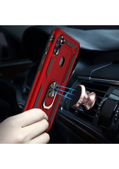 Huawei P Smart Pro 2019 Kılıf Tank Koruma Vega Standlı Yüzüklü Mı  (510536852)