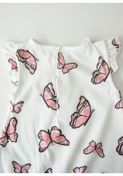 Kitikate Organik Butterfly 3'lü Set Beyaz Beyaz