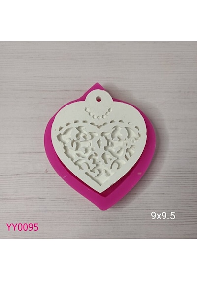 Yy0095 Delikli Desenli Kalp Silikon Kalıp