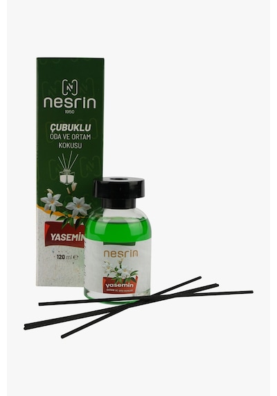 Nesrin 120 Ml Çubuklu Oda Kokusu Yasemin Bambu Koku, Kalıcı Ortam Kokusu Ve Dekoratif Cam Şişe - 8690352728213ya