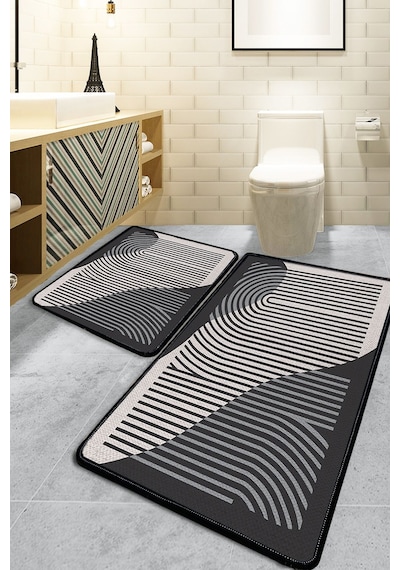 Melyna Gri 60x100 Banyo Paspası Djt Renkli