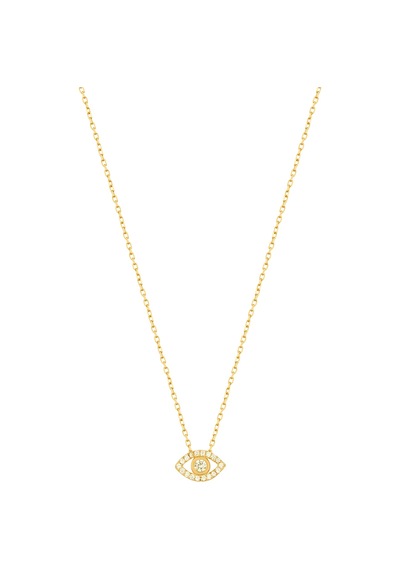 Küçük Göz Gümüş Kolye Rose Gold