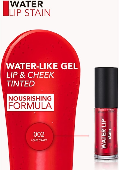 Flormar Kalıcı Mat Dudak Tint'i Kırmızı - Water Lip Stain - 002 Love Craft - 8682536042178 Genel