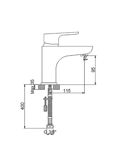 Newarc Loft Lavabo Bataryası Mat Siyah - 921521B