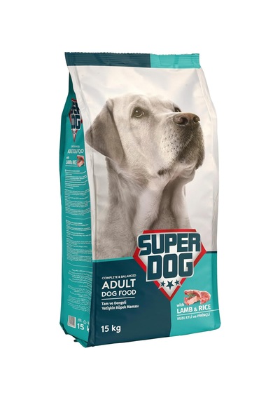 Super Dog Kuzu Etli Ve Pirinçli Yetişkin Köpek Maması 15 Kg