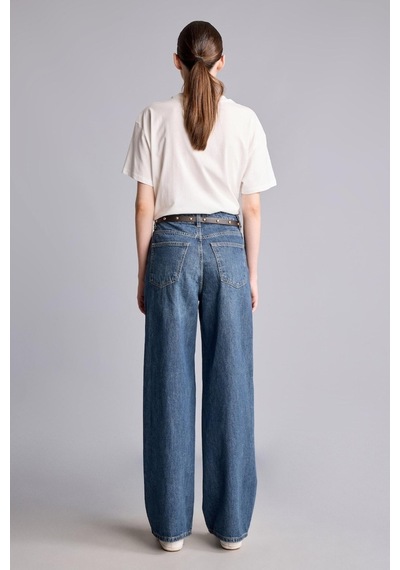 Defacto Straight Fit Koyu Mavi Kadın Jean Pantolon I2326ax/nm34
