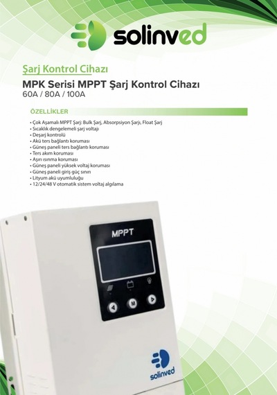 Solinved 60a Mppt Şarj Kontrol Cihazı
