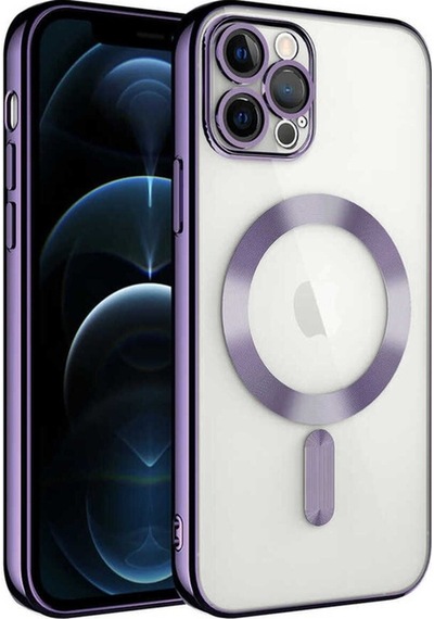 Apple Uyumlu iPhone 11 Pro Kılıf Kamera Korumalı M-safe Wireless Şarj Özellikli Zore Demre Kapak Derin Mor