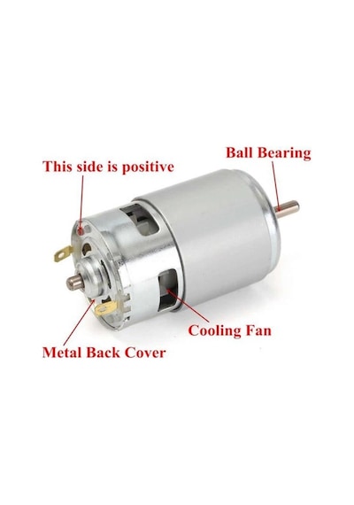Rs775 Dc Motor 24v 15000rpm Yüksek Hız Tork Çift Bilyalı Rulman Matkap Torna Cnc Router Motor Dairesel Testere Düşük