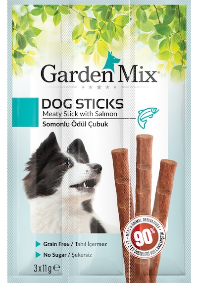 Gardenmıx - 391 - Somonlu Köpek Stıck Ödül 3 X 11 Gr X - Muratech - 4 Adet