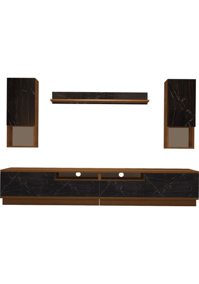 Decoraktiv Trendstyle 5220das Mdf Tv Ünitesi Tv Sehpası Ceviz - Siyah Mermer