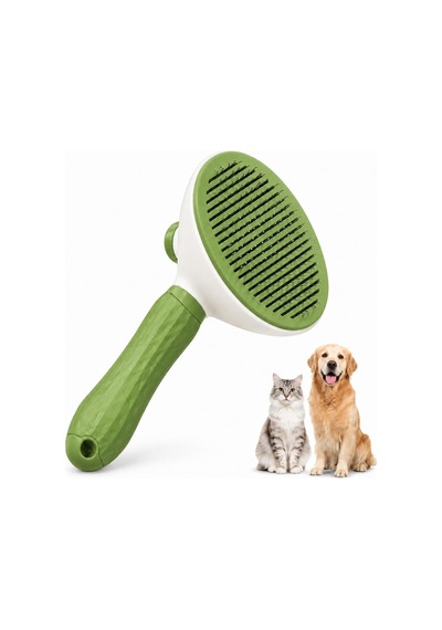Kedi Ve Köpek Tüy Toplama Tarak Basmalı Kendini Temizleyen Evcil Hayvan Bakım Fırçası, Çelik İğneli, Ergonomik Saplı, Dökülme Karşıtı, Tüm Tüy Tiplerine Uygun Yeşil Geniş Kedi Ve Köpek Tüy Toplama Tarak Basmalı Kendini Temizleyen Evcil Hayvan Bakım Fırçası, Çelik İğneli, Ergonomik Saplı, Dökülme Karşıtı, Tüm Tüy Tiplerine Uygun Yeşil Geniş