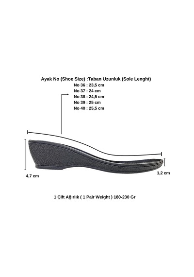 Foottab Örgü Ayakkabı Terlik Tabanı 56