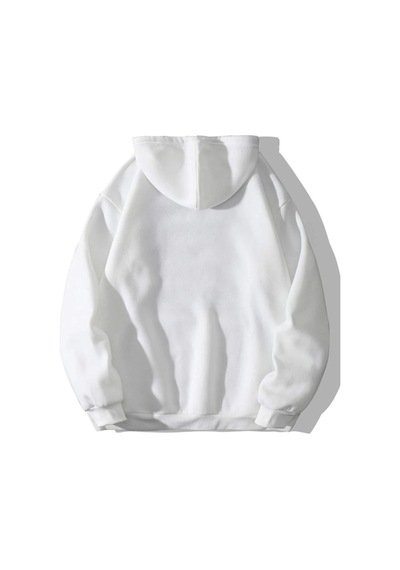 Altamira Unisex Beyaz Bear Ayı Baskılı Oversize Kapşonlu Sweatshirt 001