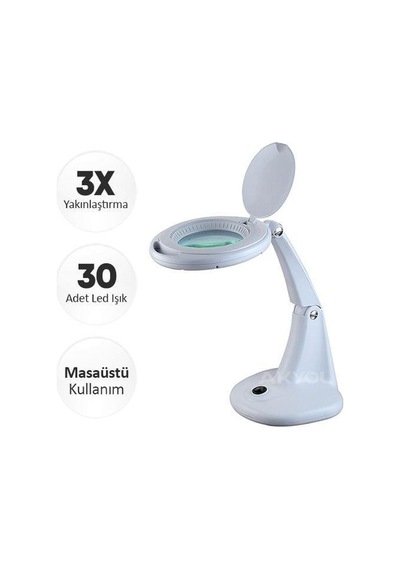 Led Işıklı Masaüstü Büyüteç 3x - 2015