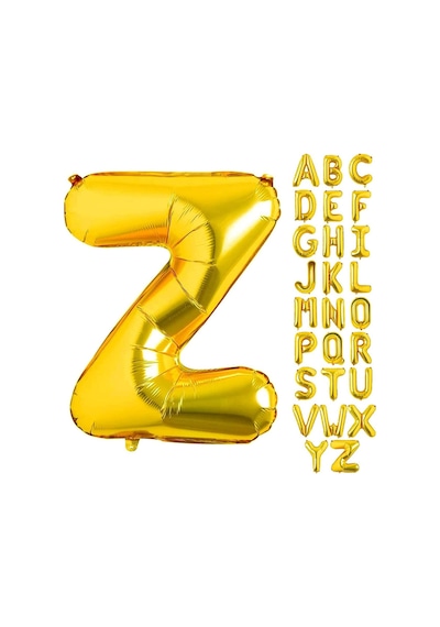 Gold Folyo Balon Orta Boy Z Harfi