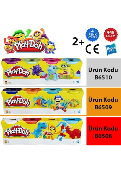 Play-doh Oyun Hamuru 4 Renk 448 Gr. B6510