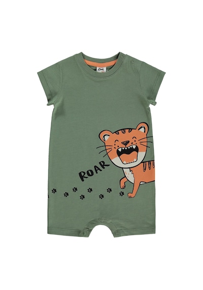 Civil Baby Roar Baskılı 6-18 Ay Tulum - Haki Açık Haki