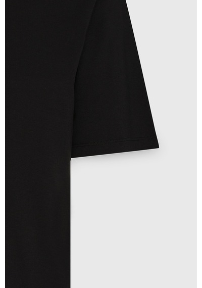 Ac&Co / Altınyıldız Classics Erkek Koyu Sıyah Long Fit Dar Kesim Bisiklet Yaka Baskılı Tişört Siyah Ac&Co / Altınyıldız Classics Erkek Koyu Sıyah Long Fit Dar Kesim Bisiklet Yaka Baskılı Tişört Siyah