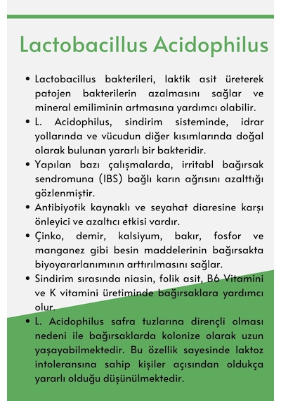 Microbiome Lactobacillus Acidophilus 30 Kapsül