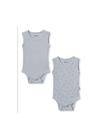 Babycosy Organic Wear Babycosy Body Askılı 2li Gri Açık Gri