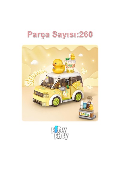 Loz Mini Block Serisi/sarı Araba -lz4209 260 Parça Oyuncak Yapım Setiffloz-4209
