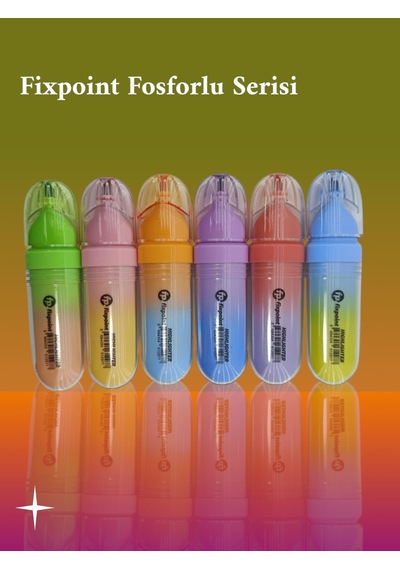 Fixpoint 6 Canlı Renk Fosforlu Kalem Seti Çok Renkli