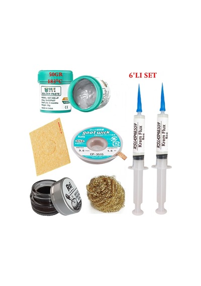Best Krem Lehim 183 C 50gr Havya Uc Temizleyici Flux Lehim Toplama Cp-3515 Lehim Emme Teli Seti1 Tk05