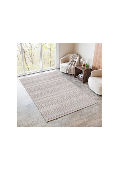 İskandinav Modern Tasarım Sisal Bukle Özel Ölçü Salon Oturma Odası Koridor Halısı Bej Geobejkrem