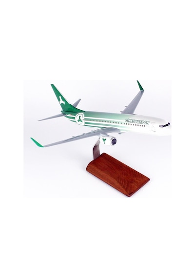 Thy002 1/100 Ölçek, Thy Giresun Spor Logolu B737-800 Yolcu Uçağı, Sergilemeye Hazır Ahşap Standlı Model-56256