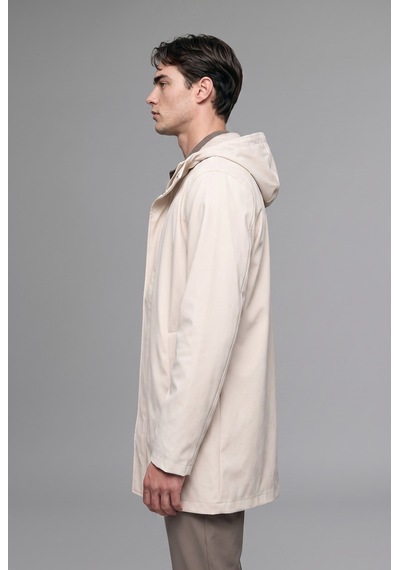 Defacto Regular Fit Kapüşonlu Çıtçıtlı Astarlı Suni Deri Parka H2892ax26aubg721 Bej-bg721