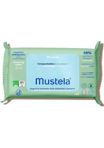 Mustela Kompost Edilebilir Islak Mendil 60 Yaprak