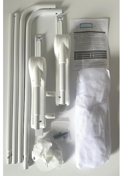 Wellgro Littles 83 48 CM Yatak Bariyeri, Çocuk Yatak Korkuluğu Beyaz