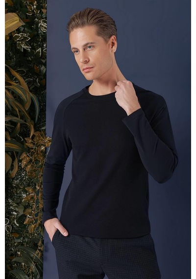 Efor Ts 872 Slim Fit Lacivert Spor T-shirt Lacivert