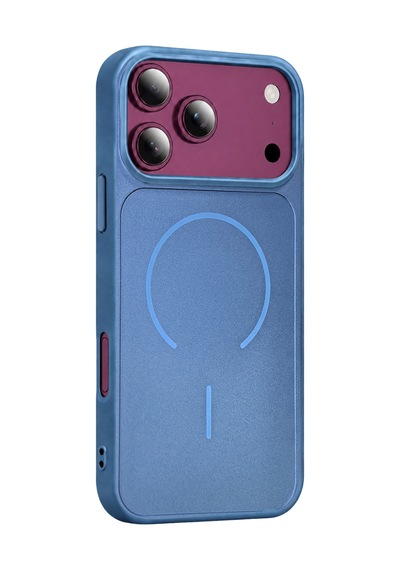 Apple Uyumlu  iPhone 18 Pro Azus Magsafe Kapak - Açık Mavi
