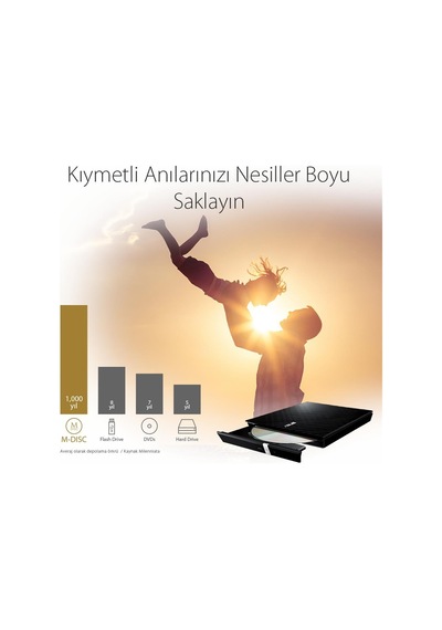 Asus DVD SDRW-08D2S-U Lite Slim USB 2.0 Optik Sürücü