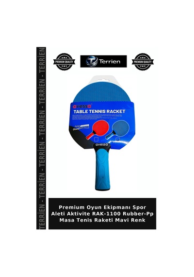 Premium Oyun Ekipmanı Spor Aleti Aktivite Rak-1100 Rubber-pp Masa Tenis Raketi Mavi Renk
