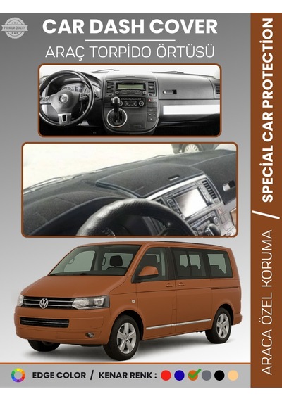 Volkswagen Transporter T5 2003-2016 Torpido Örtüsü Ön Göğüs Koruma Torpido Koruma Tam Uyum - 975 Stiloto